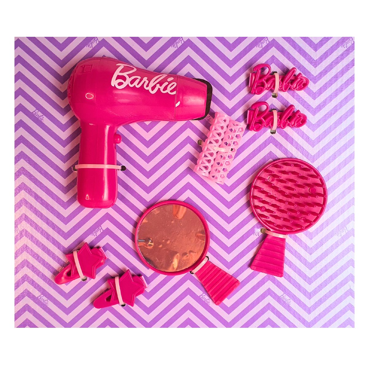 Kit De Acessórios Para Cabelo Barbie Secador - Pupee Kit De Acessórios Para Cabelo Barbie Secador - Pupee